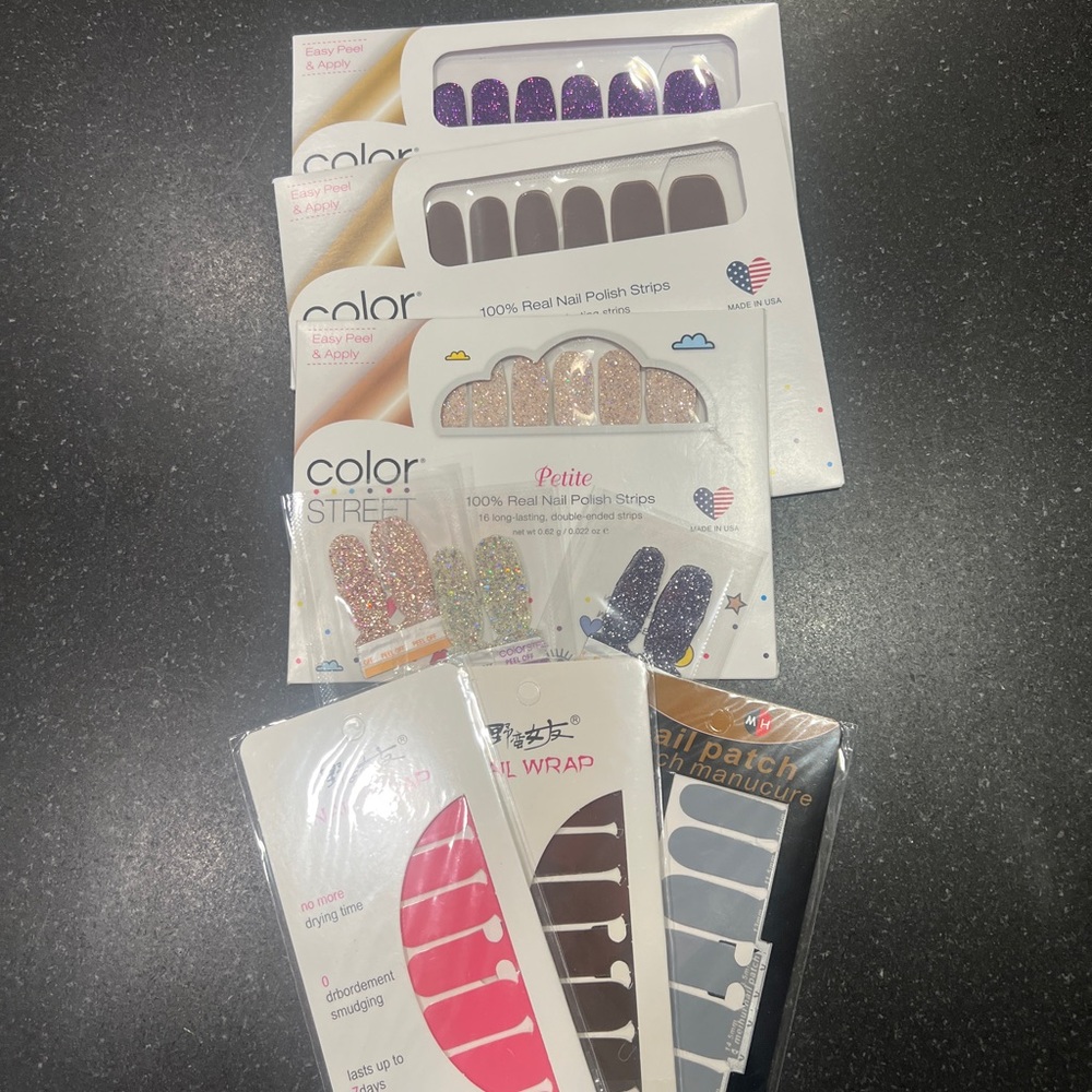 Bundle of  “New” Color Street & Generic Brand Nail Wrap Strips
